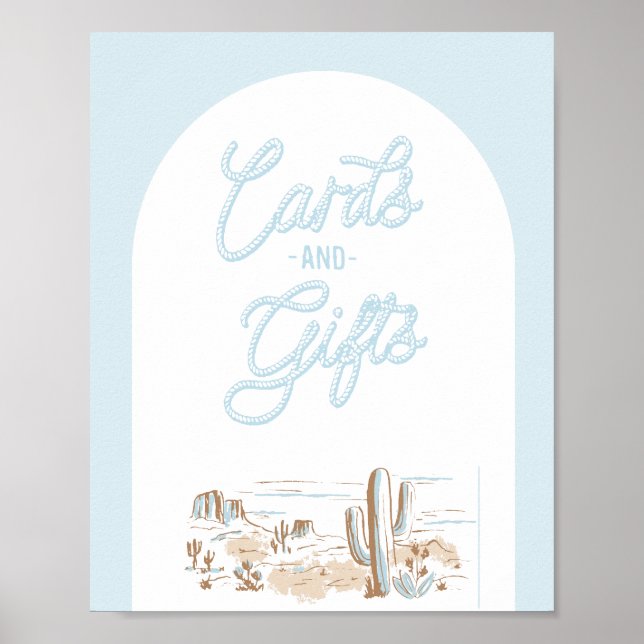 Oh Baby Cowboy Shower Cards & Gifts Poster (Front)