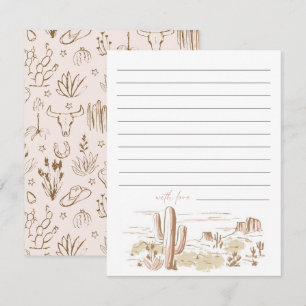 Oh Baby Cowgirl Baby Shower Advice  Note Card