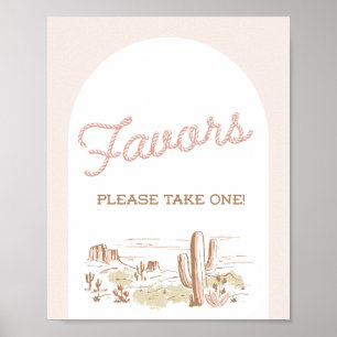 Oh Baby Cowgirl Shower Favor Poster