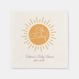 Oh Baby cute boho sunshine baby shower Napkins