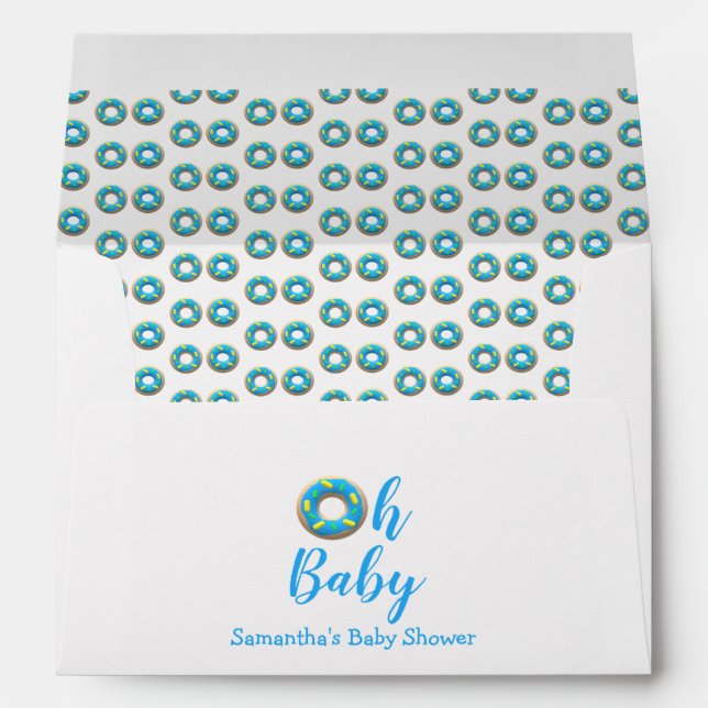 Oh Baby Donut Baby Shower Envelope (Back (Bottom))