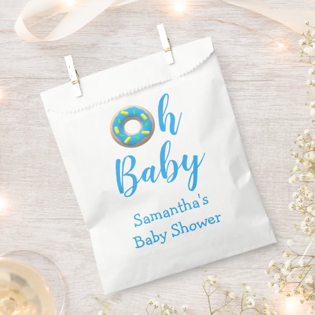 Oh Baby Donut Baby Shower Favor Bag (Clipped)