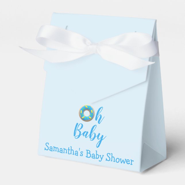 Oh Baby Donut Baby Shower Favor Boxes (Front Side)