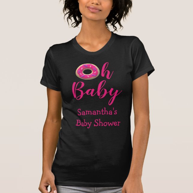 Oh Baby Donut Baby Shower T-Shirt (Front)