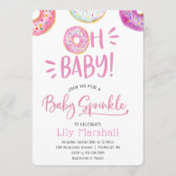 Oh Baby Donut Baby Sprinkle Invitation