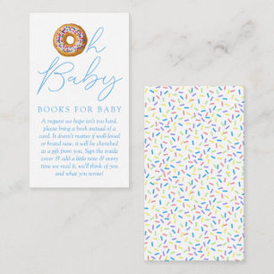 Oh Baby Donut Sprinkle Baby Shower Book Request En Enclosure Card
