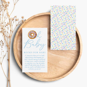Oh Baby Donut Sprinkle Baby Shower Book Request En Enclosure Card