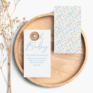 Oh Baby Donut Sprinkle Baby Shower Diaper Raffle E Enclosure Card