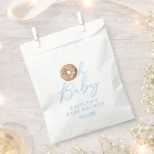 Oh Baby Donut Sprinkle Boys Baby Shower Favor Bag