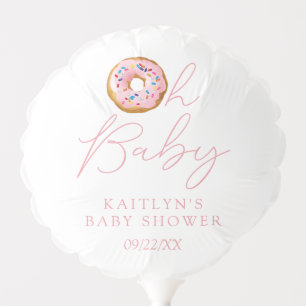 Oh Baby Donut Sprinkle Girls Baby Shower Balloon