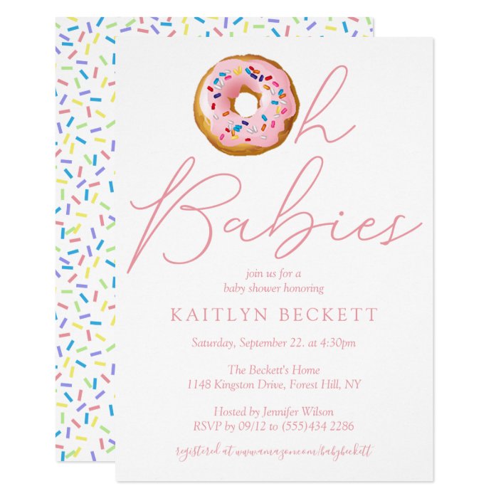 twin sprinkle invitation