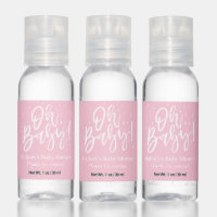 Oh Baby Editable Color Baby Shower Favors Hand Sanitizer