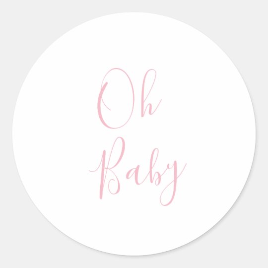 Oh Baby Envelope Classic Round Sticker