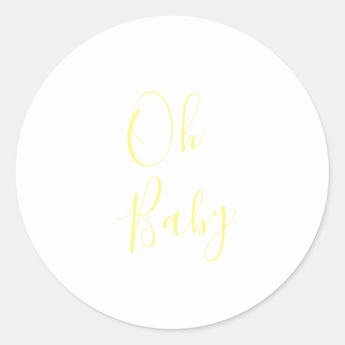 Oh Baby Envelope Classic Round Sticker