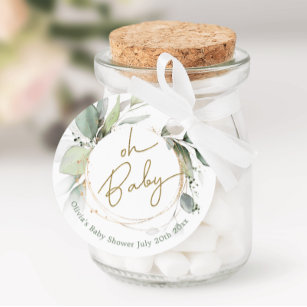 Oh Baby Eucalyptus Baby Shower Favor Tags