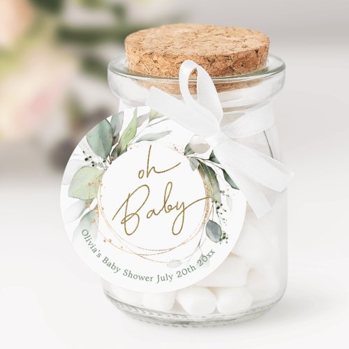 Oh Baby Eucalyptus Baby Shower Favor Tags