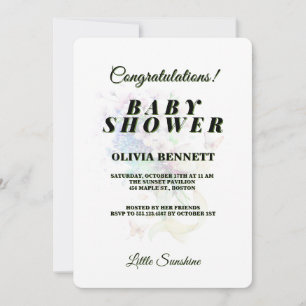 Oh Baby Eucalyptus Greenery Baby Shower Invitation