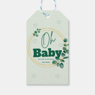 Oh Baby Eucalyptus Leaves Baby Shower Gift Tags