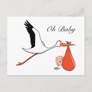 Oh Baby Expecting Announcement Postcard