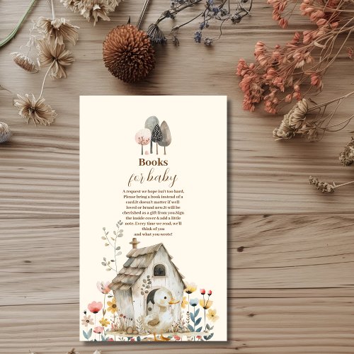 Oh Baby Farm Animals Baby Shower Books for Baby Enclosure Card