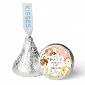 Oh Baby Farm Animals Baby Shower Hershey®'s Kisses®