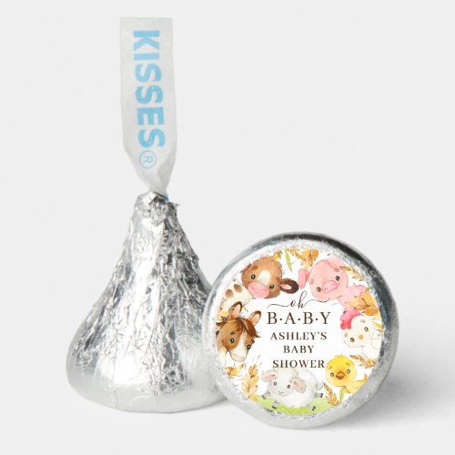  Oh Baby Farm Animals Baby Shower Hersheys Kisses