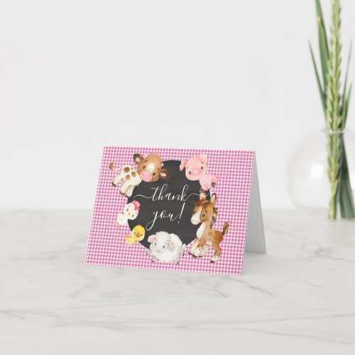 Oh Baby Farm Animals Baby Shower Thank You