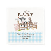 Oh Baby Farm Animals Barnyard Baby Shower Napkins