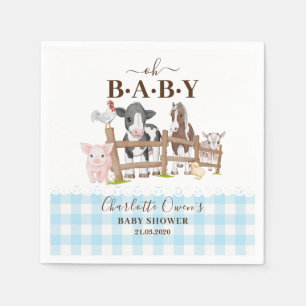 Oh Baby Farm Animals Barnyard Baby Shower Napkins