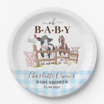 Oh Baby Farm Animals Barnyard Baby Shower Paper Plates