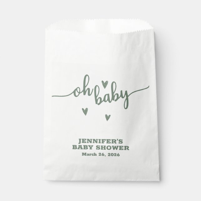 Oh baby  favor bag (Front)