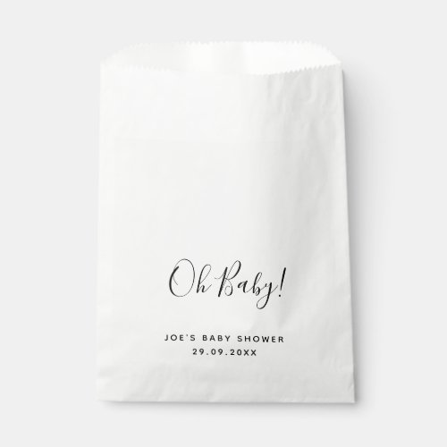 Oh Baby Favor Bag  Baby Shower favor treat bag