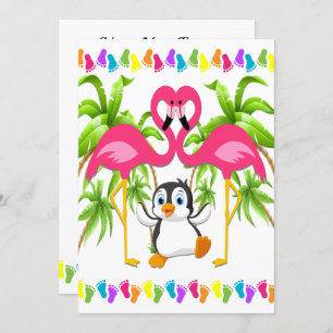Oh Baby Flamingo Shower / Adoption Invitation