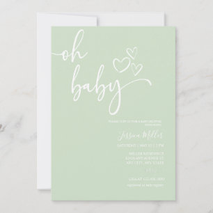 Oh Baby Gender Neutral Baby Shower invitations