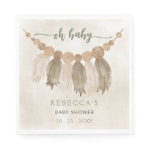 Oh Baby Gender Neutral Boho Baby Shower Invitation Napkins