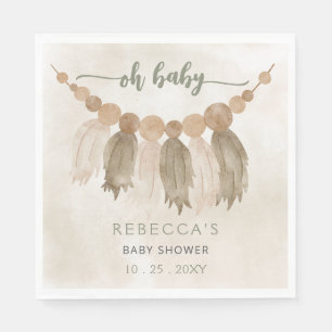 Oh Baby Gender Neutral Boho Baby Shower Invitation Napkins