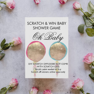 Oh Baby Gender Reveal DIY Scratch Card