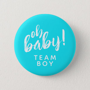 CORRURE 40pcs Gender Reveal Buttons Pins - 2.0 Premium Metal Badge Pins  for Team Boy and Team Girl Baby Shower Games - Large Design to Stand Out 