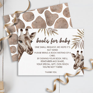 Oh Baby Giraffe Neutral books for baby ticket Enclosure Card