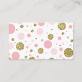 Oh Baby Girl, Diaper Raffle Ticket, Faux Glitter Enclosure Card (Back)