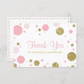 Oh Baby Girl, Thank You Card, Faux Glitter (Front/Back)