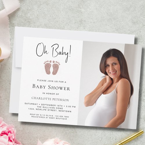 Oh Baby Girls Baby Shower  Invitation