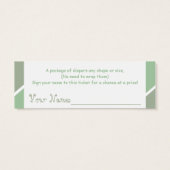 Oh Baby Green Modern Diaper Raffle (Back)