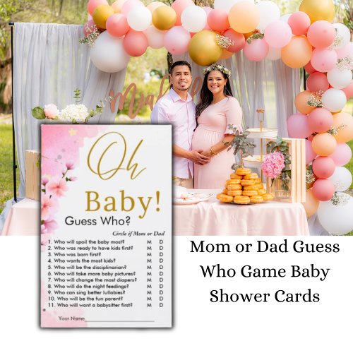 Oh Baby Guess Who Game Baby Shower