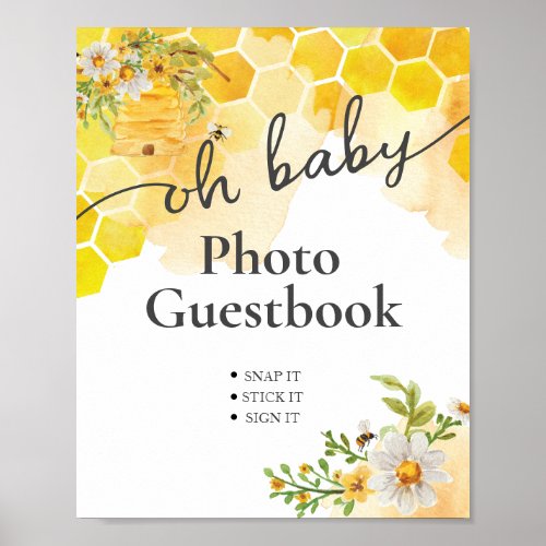 Oh Baby Honey Bee Photo Shower Guest Book