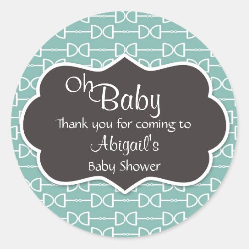 Oh Baby Horse Bit English Snaffle Baby Shower Classic Round Sticker