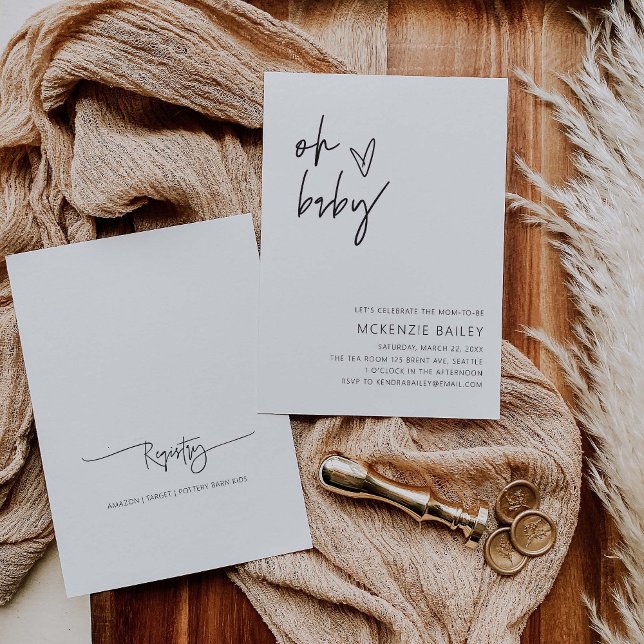 Oh Baby Invitation Baby Shower Party Invite G400 (Creator Uploaded)