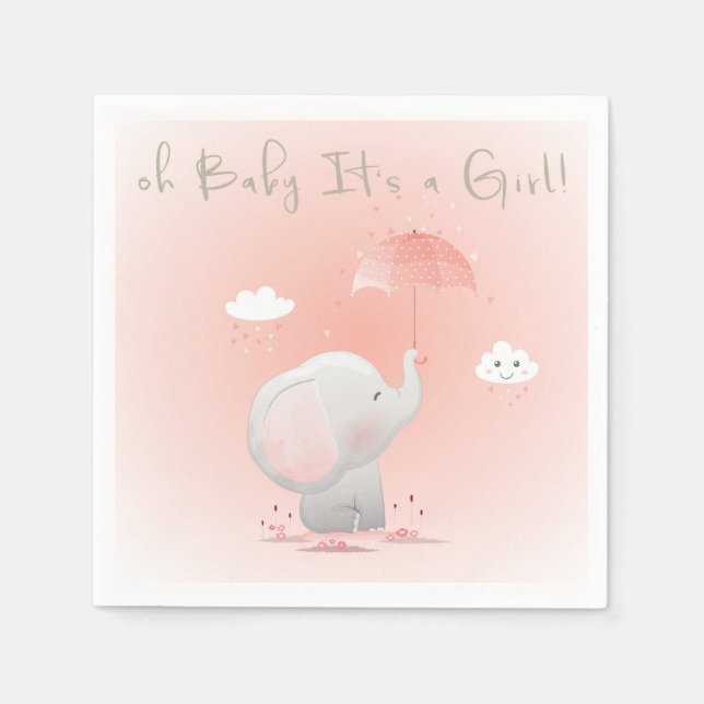 Oh Baby! It's a Girl! Napkins (Front)