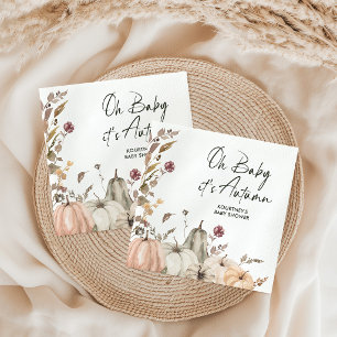 Oh Baby It's Autumn' Fall Pumpkin Baby Shower Napkins