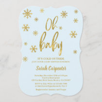 Oh Baby It's cold outside Baby Shower boy Invitation